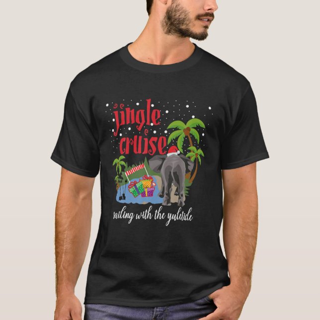 Camiseta Cruceros Jingle Vela Con El Divertido Elep De Yule (Anverso)