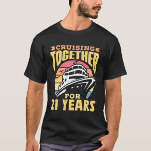 Camiseta Cruceros Juntos Durante 21 Años Boda Anni