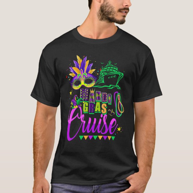 Camiseta Cruceros Mardi Gras Mask Cruise Ship Fiesta (Anverso)