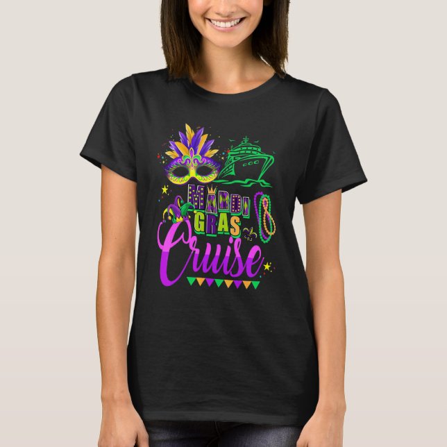 Camiseta Cruceros Mardi Gras Mask Cruise Ship Fiesta (Anverso)