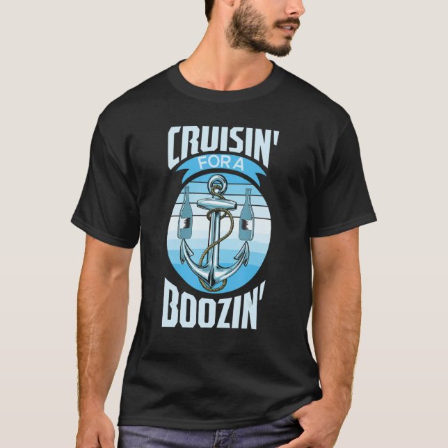 Camiseta Cruceros Para Mujeres De Boozín En Barco Cruis Fam (Anverso)