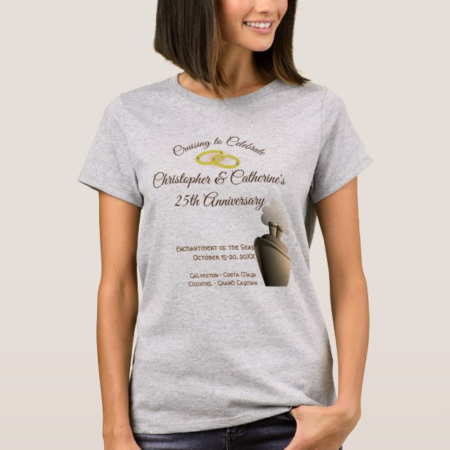 Camiseta Cruceros Personalizado de la celebración del anive (Anverso)