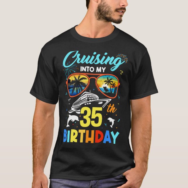 Camiseta Cruceros por mi 35 aniversario en crucero 35 años (Anverso)