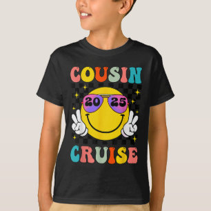 Camiseta Cruceros Retro Cousin 2025 Smile Face Matching Cru