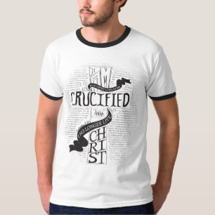 Camiseta Crucificado con Cristo - negro para hombre/blanco