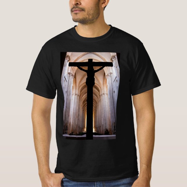 Camiseta Crucifijo con Jesús Cristo. Abadía gótica de Alcob (Anverso)