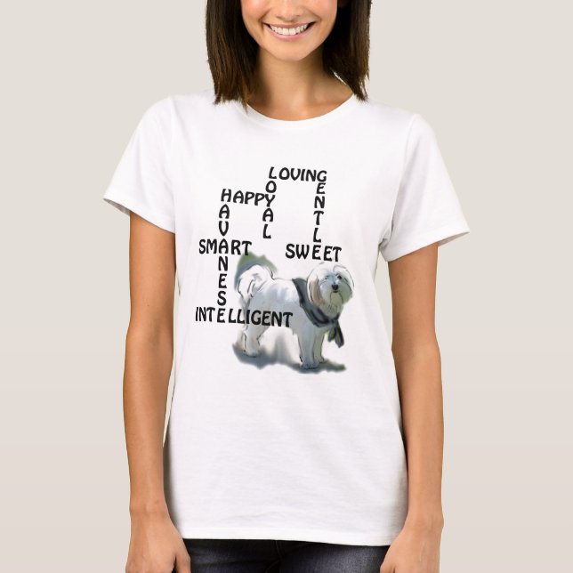 Camiseta Crucigrama de Havanese (Anverso)