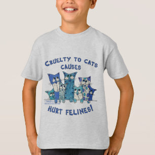 Camiseta Crueldad de los felinos con heridas
