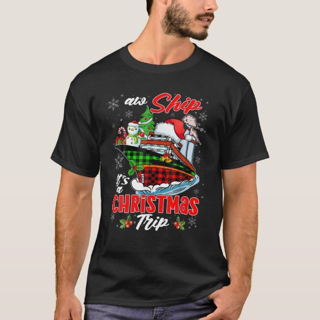 Camiseta Crui de viaje de Navidades en barco de la familia (Anverso)