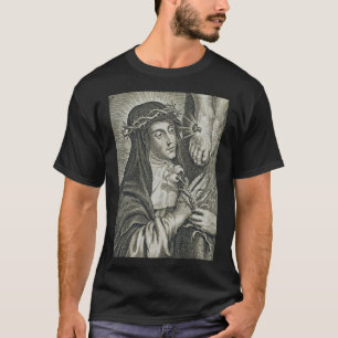 Camiseta Cruikifixión de Santa Catalina de Siena Arte Noir 