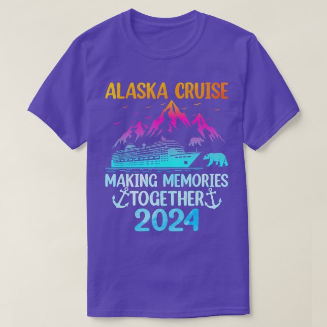 Camiseta Cruise Alaska 2024 para hacer que los Recuerdos co (Diseño del anverso)