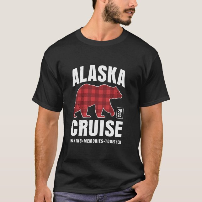 Camiseta Cruise Alaska 2025 Navidades Búfalo Plaid Gi (Anverso)