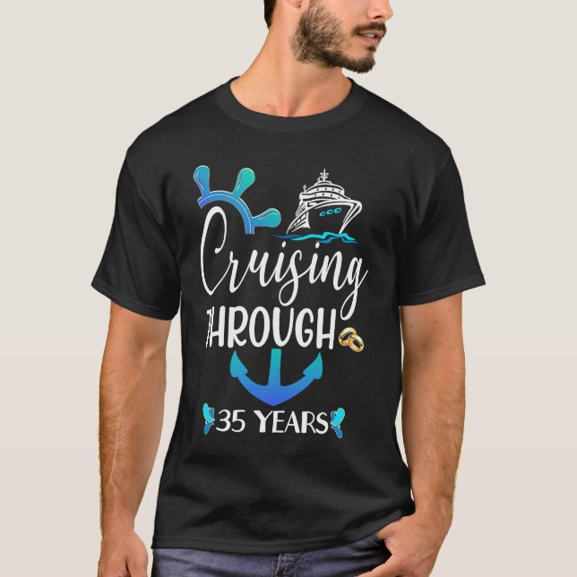 Camiseta Cruise Anniversary 10th 25th 30 Years Matching Cou (Anverso)