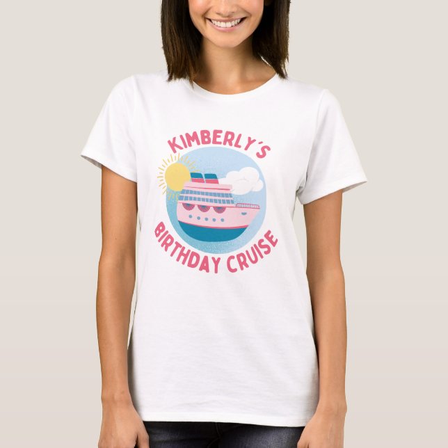 Camiseta Cruise de cumpleaños de Kimberly - Celebración Per (Anverso)