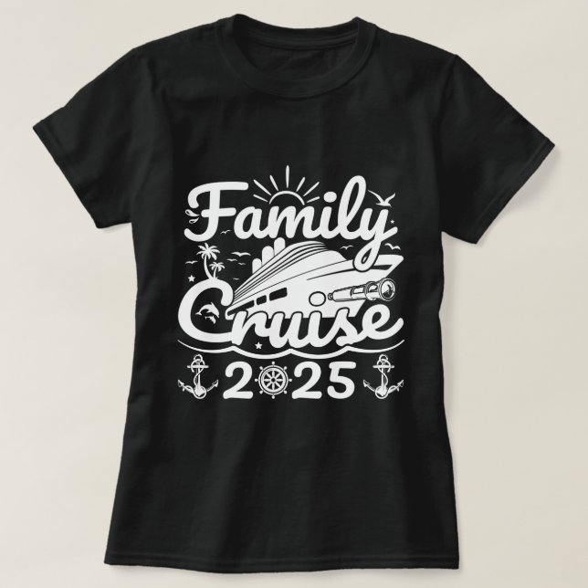 Camiseta Cruise familiar Guay Funny Trip Cruise 2025 (Diseño del anverso)