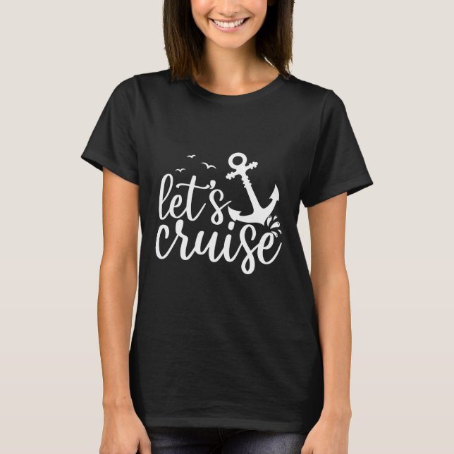 Camiseta Cruise Hombres Mujeres Niños Vacacionales Familia  (Anverso)