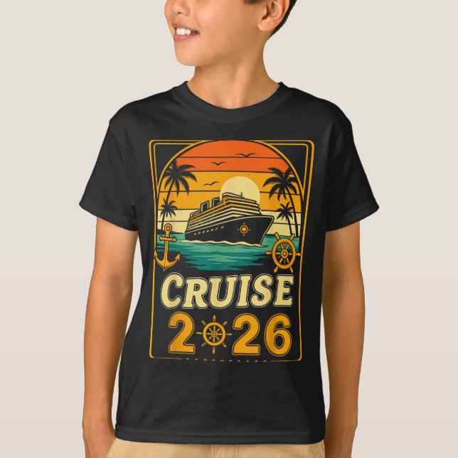 Camiseta Cruise Into The New Year 2026 Family Holiday Trip  (Anverso)