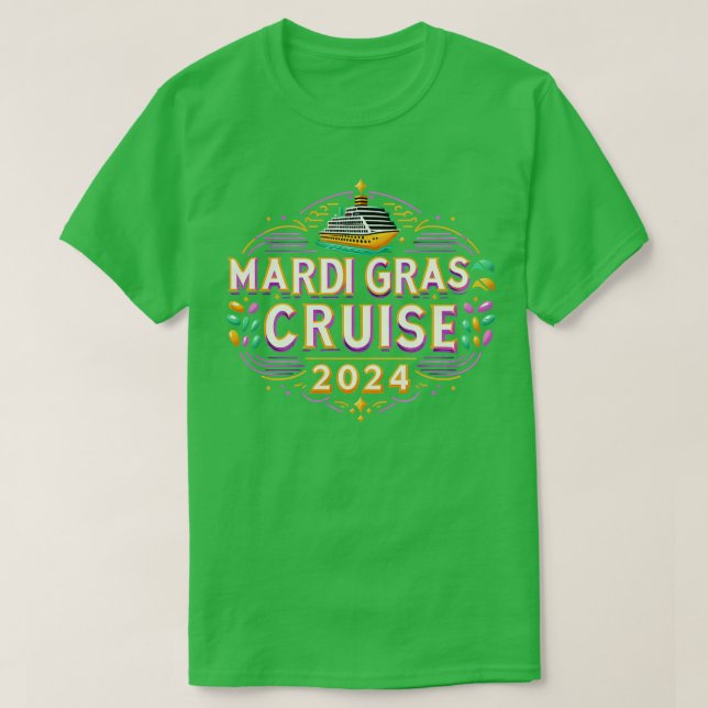 Camiseta Cruise Mardi Gras 2024 TShirt - 1 (Diseño del anverso)