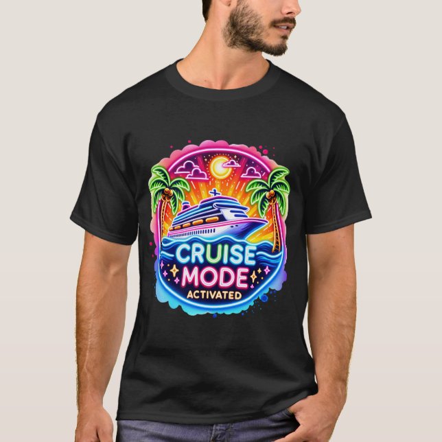 Camiseta Cruise Mode Activated Neon | Cruise Ship (Anverso)