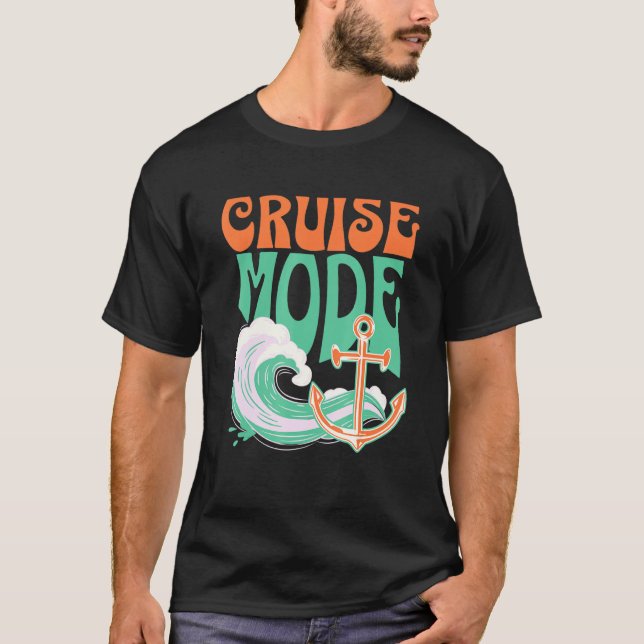 Camiseta Cruise Mode Surfing Lovers Funny Family Vacation C (Anverso)