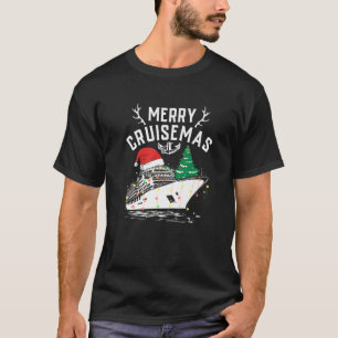 Camiseta Cruise Santa Reindeer Christmas Tree ilumina Merry