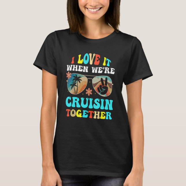 Camiseta Cruise Ship Vacation Friends Buddies Couples Girl  (Anverso)