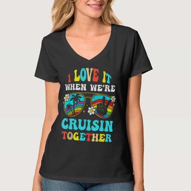 Camiseta Cruise Ship Vacation Friends Buddies Couples Girl  (Anverso)