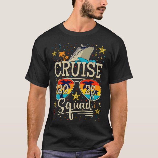 Camiseta Cruise Squad 2025 Cruising Vacation Men (Anverso)