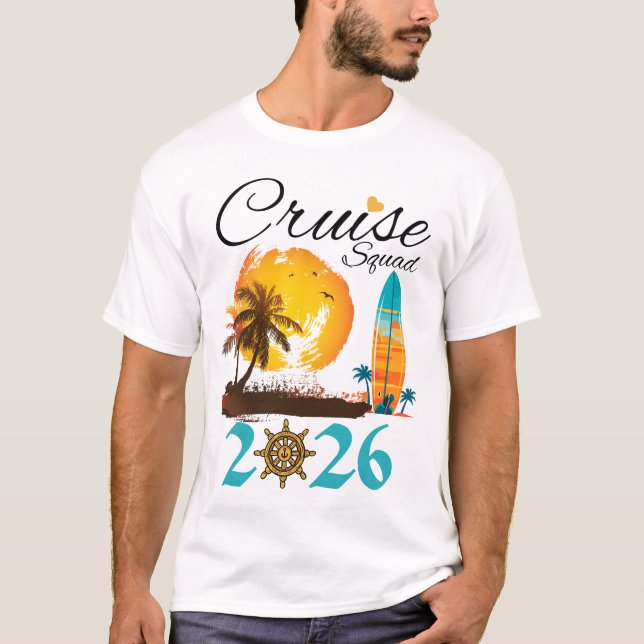 Camiseta Cruise Squad 2026 Family Vacation (Anverso)