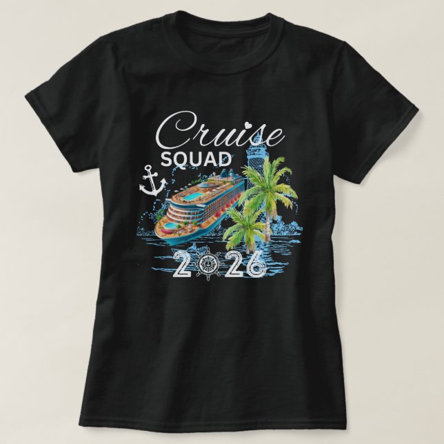 Camiseta Cruise Squad 2026 Family Vacation (Diseño del anverso)