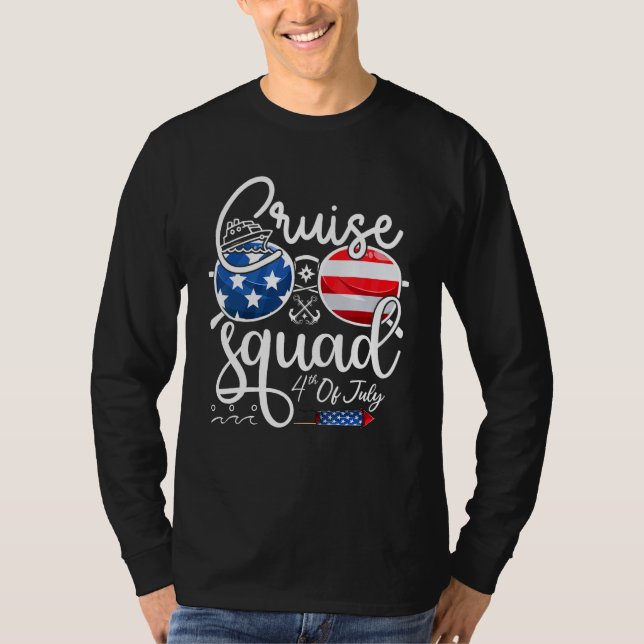 Camiseta Cruise Squad 4th Of July Vacation Matching Family  (Anverso)