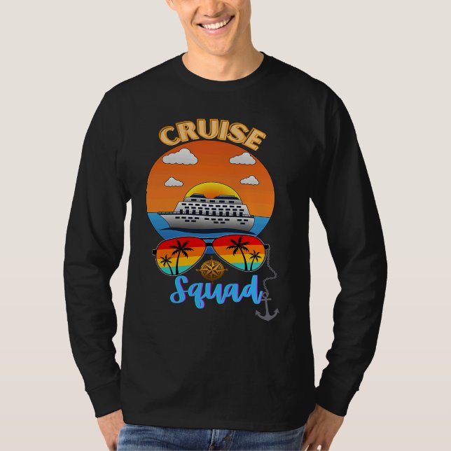 Camiseta Cruise Squad Vacation Travel Family Friends Group  (Anverso)