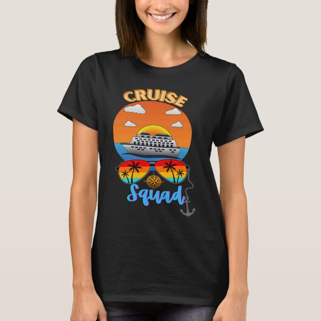 Camiseta Cruise Squad Vacation Travel Family Friends Group  (Anverso)