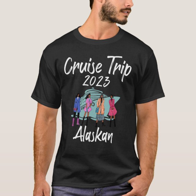 Camiseta Cruise Trip 2023 Alaskan Reunion Family Trip On Bo (Anverso)