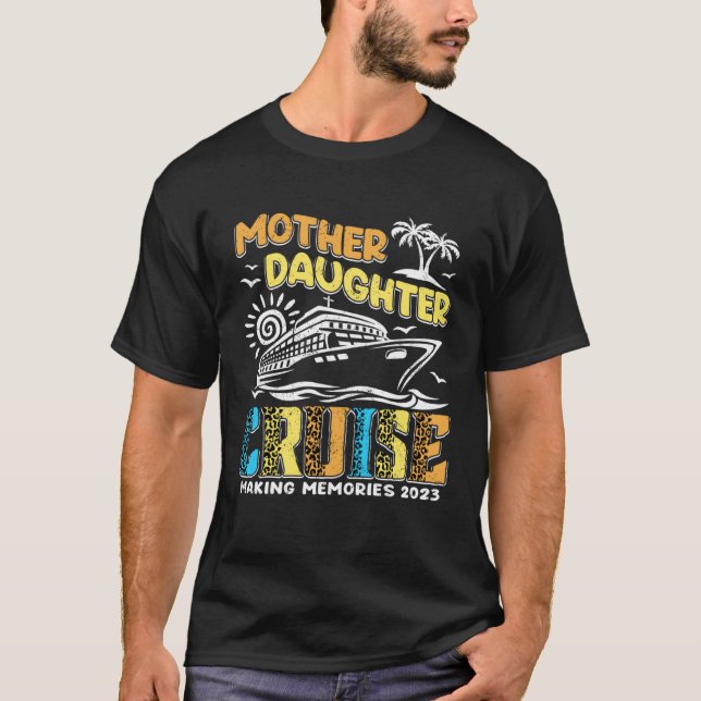Camiseta Cruise Trip Mother Daughter Cruise Ship Trip Leopa (Anverso)