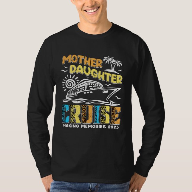Camiseta Cruise Trip Mother Daughter Cruise Ship Trip Leopa (Anverso)