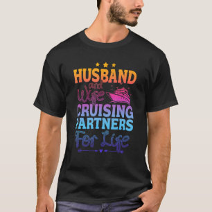 Camiseta Cruise Vacation Husband Wife Cruising Partners