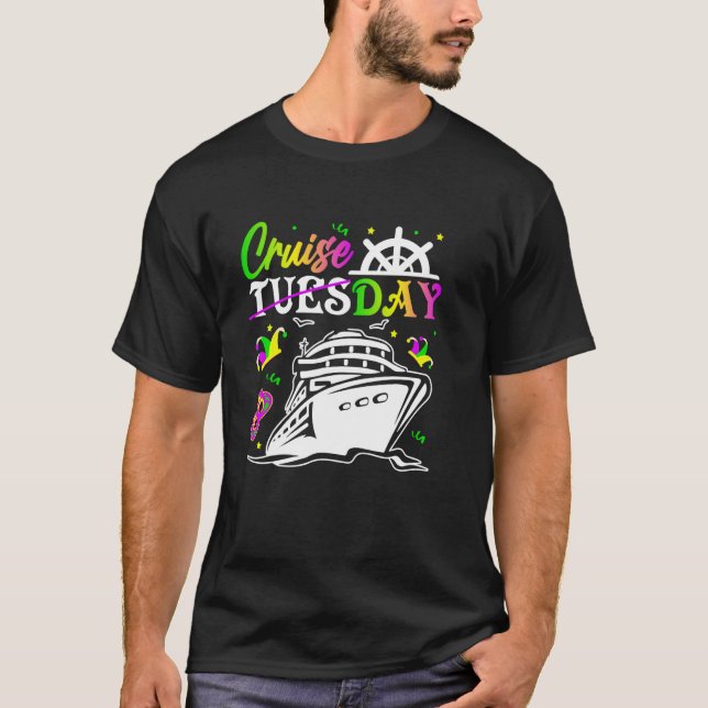 Camiseta Cruiseday Mardi Gras Celebrations Parade Boat Fat  (Anverso)