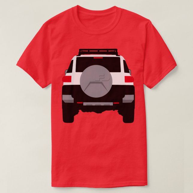 Camiseta Cruiser FJ blanco minimalista (Diseño del anverso)