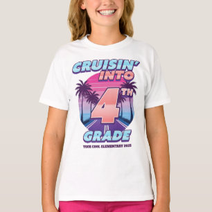 Camiseta Cruisin 'De vuelta al cole para chicas de 4º grado