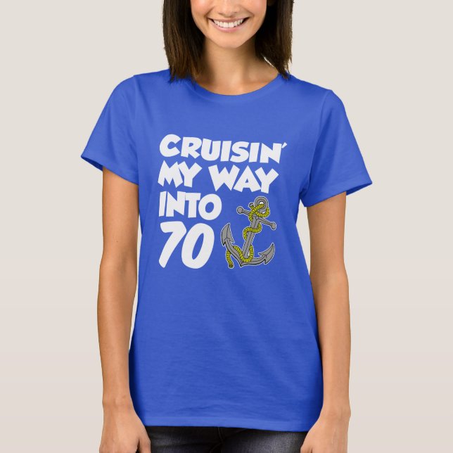 Camiseta Cruisin mi manera en 70 (EN OSCURIDAD) (Anverso)
