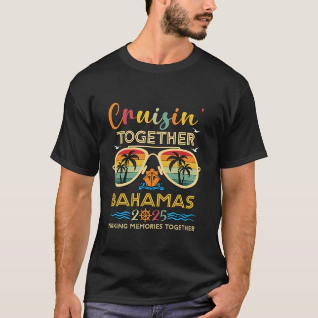 Camiseta Cruisin Together Bahamas 2025: Familia de vacacion (Anverso)