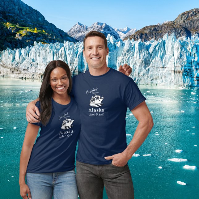 Camiseta Cruising Alaska Vacation Blue Personalize (Subido por el creador)