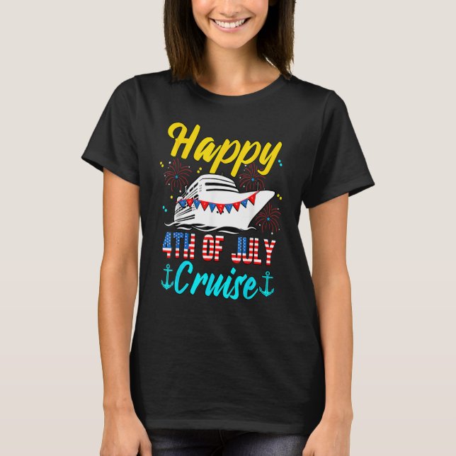 Camiseta Cruising Happy 4th Of July Cruise (Anverso)