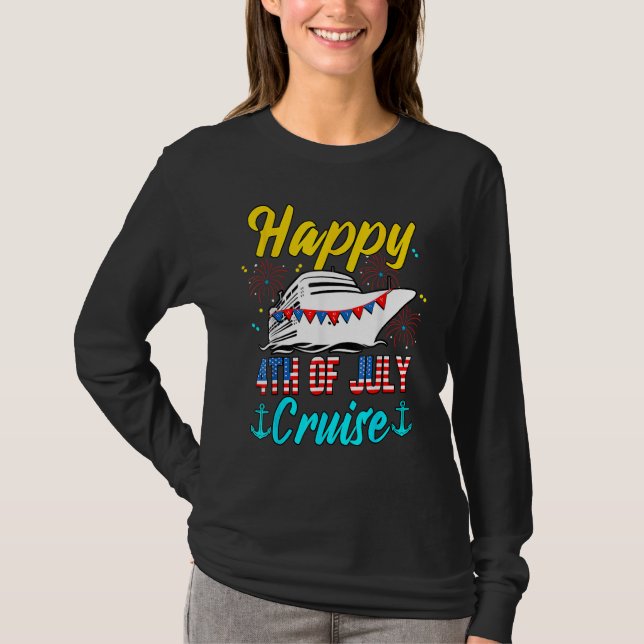 Camiseta Cruising Happy 4th Of July Cruise (Anverso)