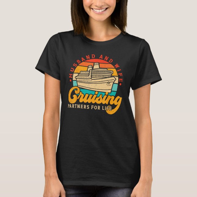 Camiseta Cruising Husband And Wife Cruise Partners For Life (Anverso)