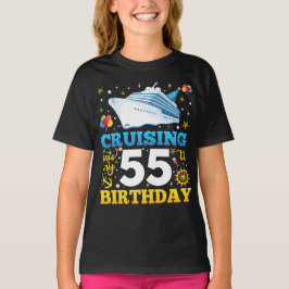 Camiseta Cruising In My 55 Birthday Party Chica