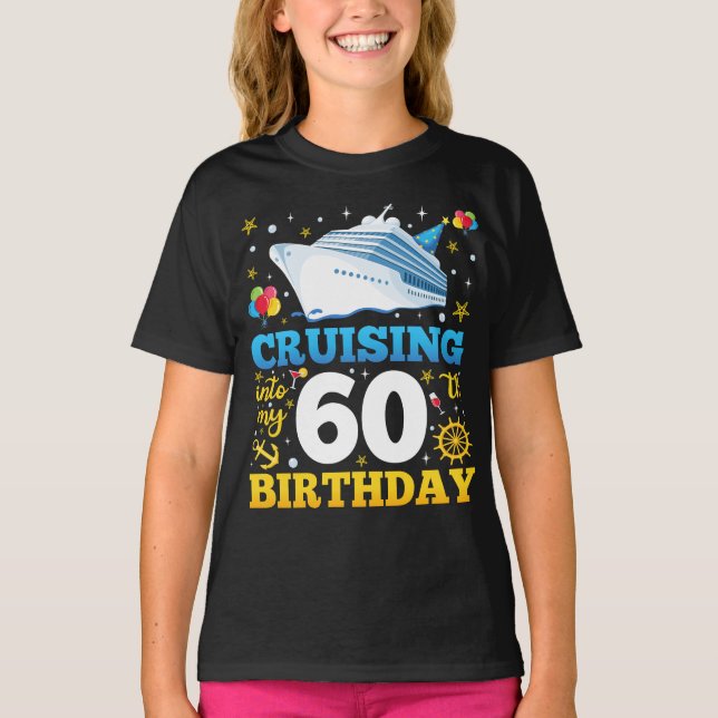 Camiseta Cruising In My 60 Birthday Party Chica (Anverso)