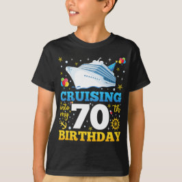 Camiseta Cruising In My 70 Birthday Party Boy