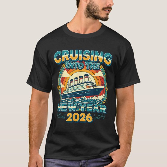 Camiseta Cruising Into 2026 New Year Eve Celebration Family (Anverso)